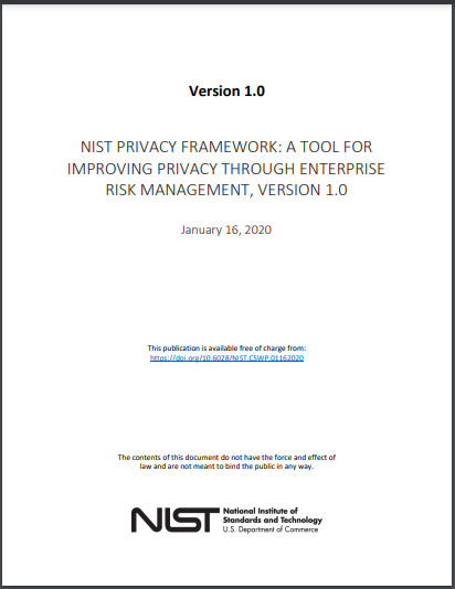 NIST PRIVACY FRAMEWORK